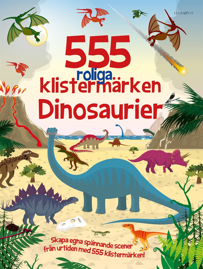 555 roliga klistermärken. Dinosaurier