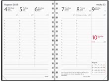 Kalender 2025 Prestige svart plast