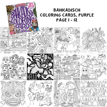 Bahkadisch Coloring Cards Lila